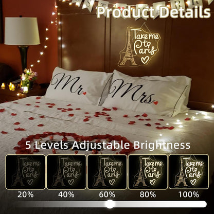 This Must Be The Place Neon Sign Warm White Letter Led Signs for Wall Decor Usb Word Light Up Signs for Bedroom Salon Man Cave Beer Home Bar Wedding Birthday Party Decor Gifts