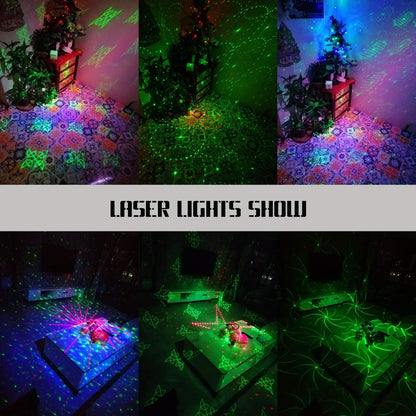 Laser Lights Show Projector - Sound Activated Strobe & Disco Ball DJ Lights for Christmas, Halloween, Glow Party Decor