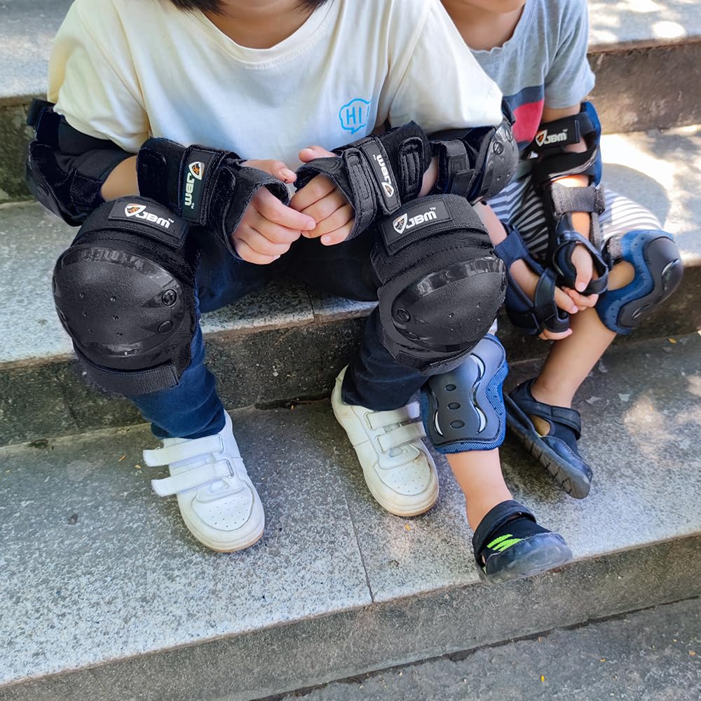 JBM Adult & Kids Knee Pads Elbow Pads and Wrist Guards for Inline Skating, Roller Skating, Skateboarding, Scootering