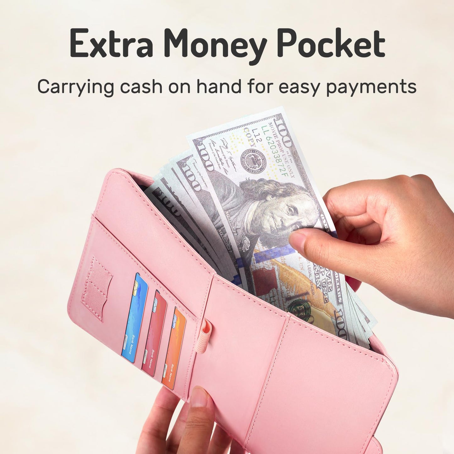 Forvencer Passport Holder Cover with Money Pocket, RFID Blocking Passport Wallet for Travel, Premium Travel Card Case, Waterproof Travel Accessories for Women, Black