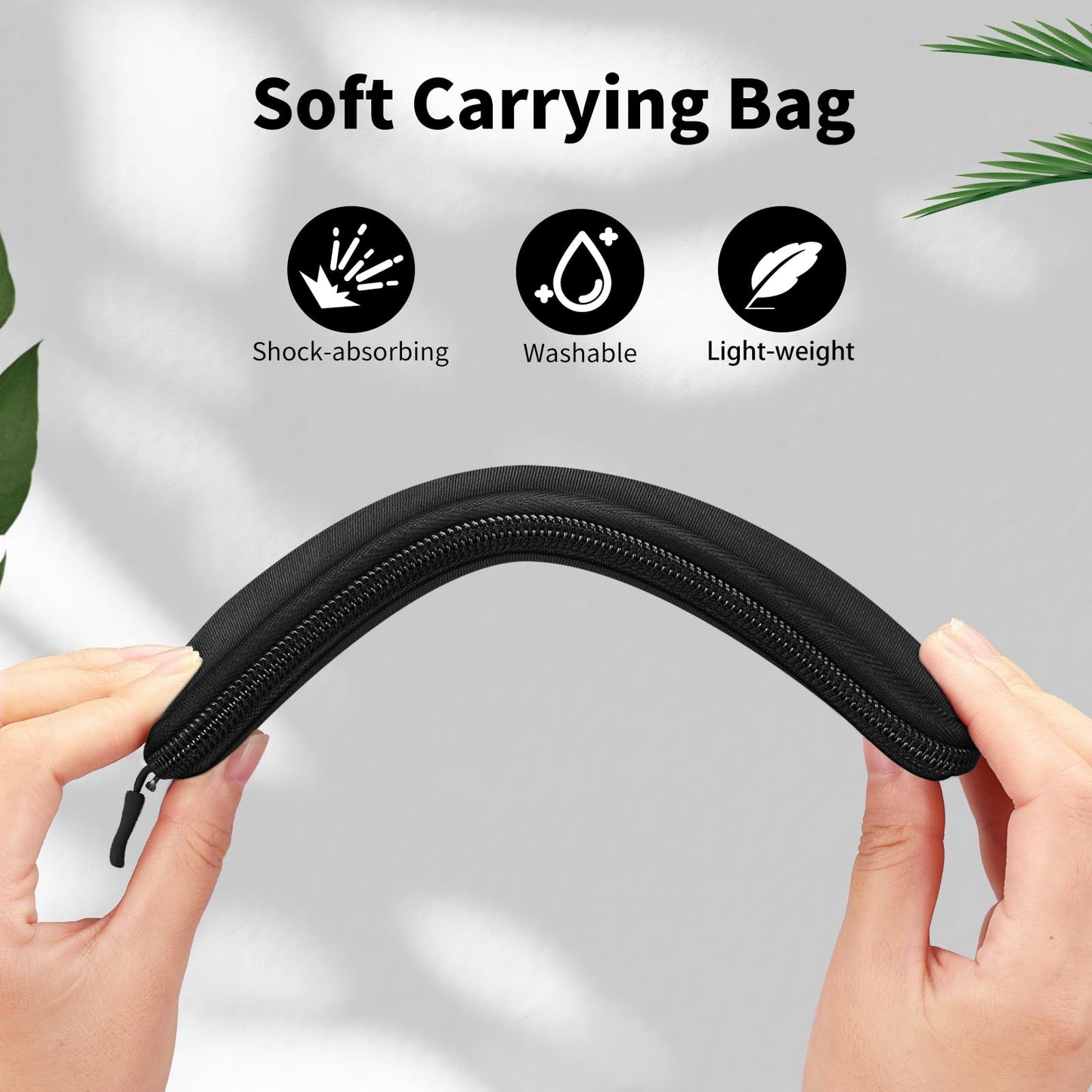 Fintie Pen Holder Case for Apple Pencil Pro, Apple Pencil (USB-C / 1st / 2nd Generation), Soft Neoprene Zipper Carrying Bag Sleeve Pouch for Samsung Stylus, Surface Pen, Black