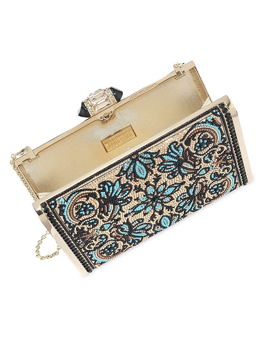 Judith Leiber Couture, Crystal-Embellished Convertible Clutch, Champagne Prosecco Multi