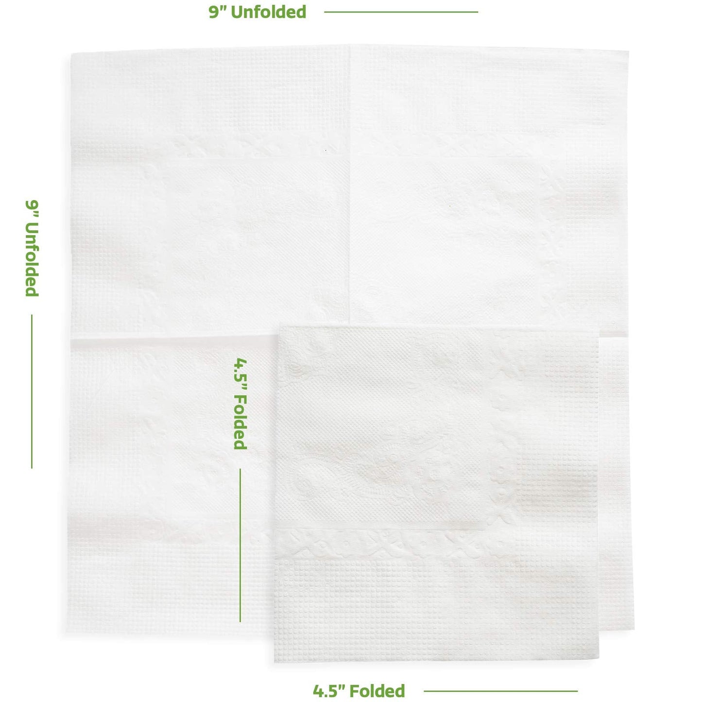 GUSTO [500 Count - 4.5 x 4.5 Folded] White Beverage Napkins - 1-Ply Bulk Cocktail Napkins, Restaurant Bar Paper Napkins and Party Napkins - 9x9 Unfolded (Formerly Comfy Package)
