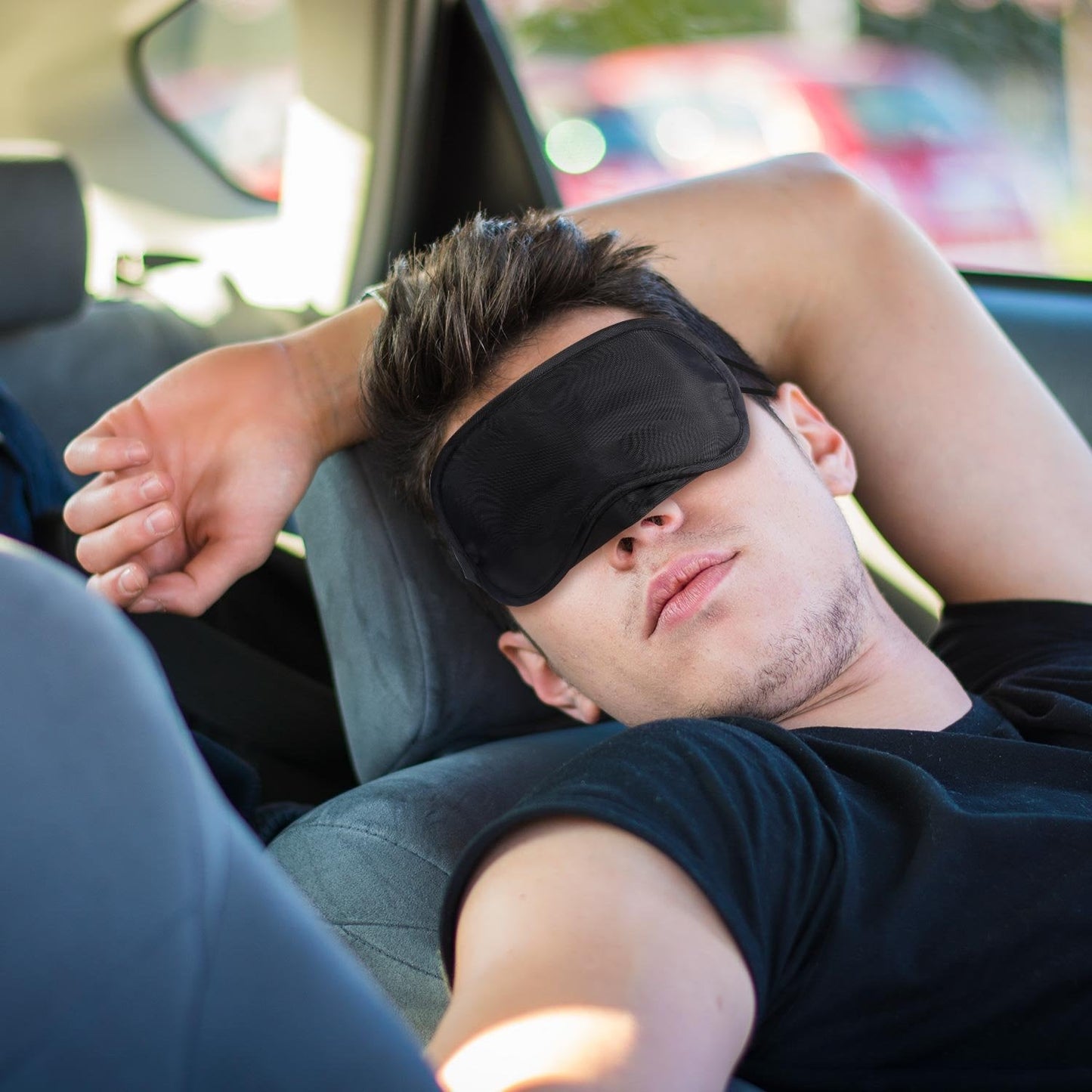 Hicarer 15 Pack Eye Mask Sleeping Blindfold Soft Eye Shade Cover with Nose Pad and Adjustable strap for Travel Sleep, Black