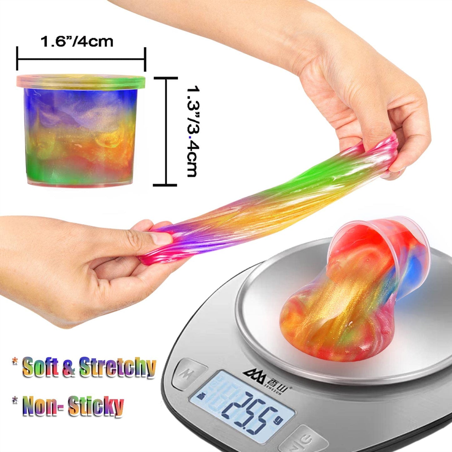 24 Pack Mini Slime, Galaxy Slime Party Favors, Stretchy Slime Kit for Classroom Prizes, Christmas Stocking Stuffers, Goodie Bag Stuffers,Easter Basket Stuffers for Kids Boys Girls 5-12