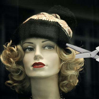 Fri4Free Pinking Shears, 9" Zig Zag Craft Scissors Decorative Edge, Pinking Shears for Fabric Cutting, Professional Dressmaking Sharp Comfort Grips Scrapbook Fabric Sewing Scissors