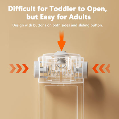 Cispree Door Lock for Children-2Pack, Baby Door Safety Locks, Door Handle Lock Without Drilling, Temporary Lever Stopper for Toddler and Pets Safety Proof, Stick on Kitchen Bathroom or Bedroom