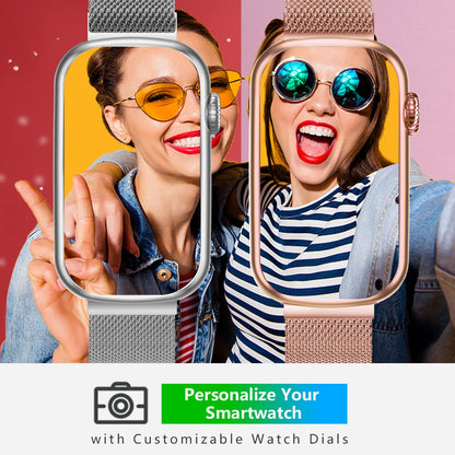 FITVII Slim Fitness Tracker with Blood Oxygen, Blood Pressure, 24/7 Heart Rate and Sleep Tracking, IP68 Waterproof Activity Trackers and Smart Watches with Step Tracker, Pedometer for Women Men