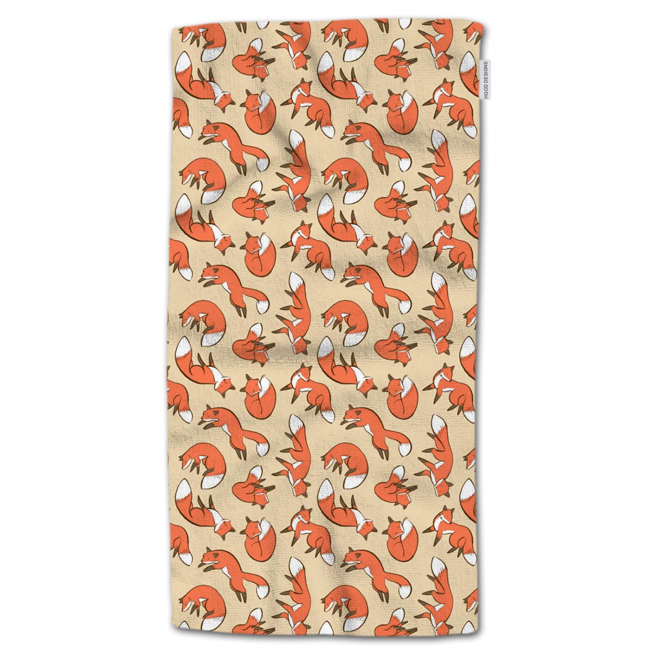 HGOD DESIGNS Fox Towels, Cute Fox Pattern 100% Cotton Soft Bath Towels for Bathroom, Kitchen, Spa 15'X30'