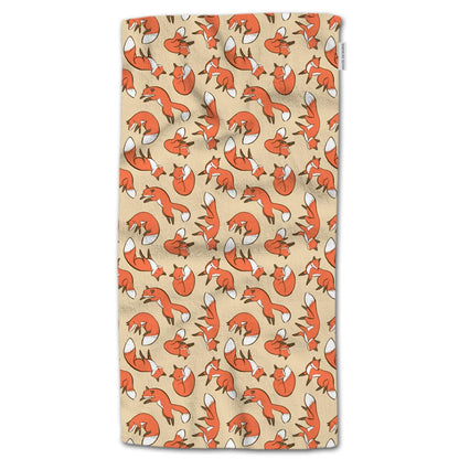 HGOD DESIGNS Fox Towels, Cute Fox Pattern 100% Cotton Soft Bath Towels for Bathroom, Kitchen, Spa 15'X30'