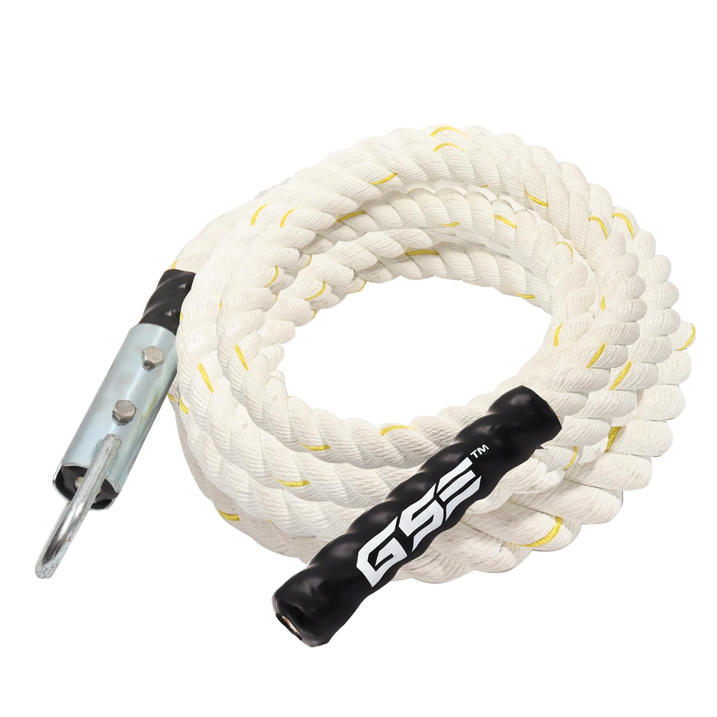GSE Games & Sports Expert Gym Climbing Rope, Polyester Workout Rope for Indoor/Outdoor and Home Workouts. Great for Climbing Exercises, Strength Training - 6,10,15,20,25,30 Feet Lengths Available