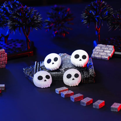 JINGDU Halloween Thumb Grip Caps for PS5/PS4, Switch Pro, Xbox Series X/S - Silicone Joystick Caps Cover, Game Controller Accessories, 4PCS Skull