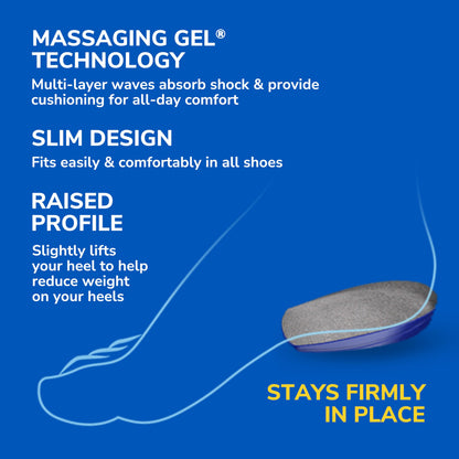 Dr. Scholl's Heel Cushions with Massaging Gel Advanced // All-Day Shock Absorption and Cushioning to Relieve Heel Discomfort (for Women's 6-10, Also Available for Men's 8-13)