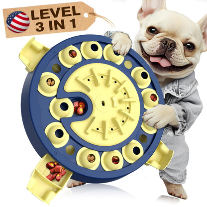 KADTC Level 3 in 1 Advanced Dog Puzzle Toy for Small/Medium/Large Smart Dogs Puppy Cognitive Enrichment Treat Toys Mental Stimulation Brain Stimulating Interactive Food Puzzles Boredom Mind Game