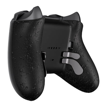 eXtremeRate Replacement Bottom Shell Case for Xbox Elite Series 2 Controller, Textured Black Non-Slip Back Housing Shell, 3D Splashing Cover for Xbox Elite Series 2 Core Wireless Controller Model 1797