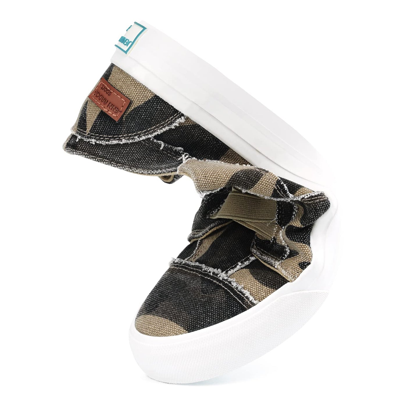 JENN ARDOR Women's Slip On Sneakers No Laces Low Top Canvas Sneakers Fashion Flats Comfortable Casual Walking Shoes