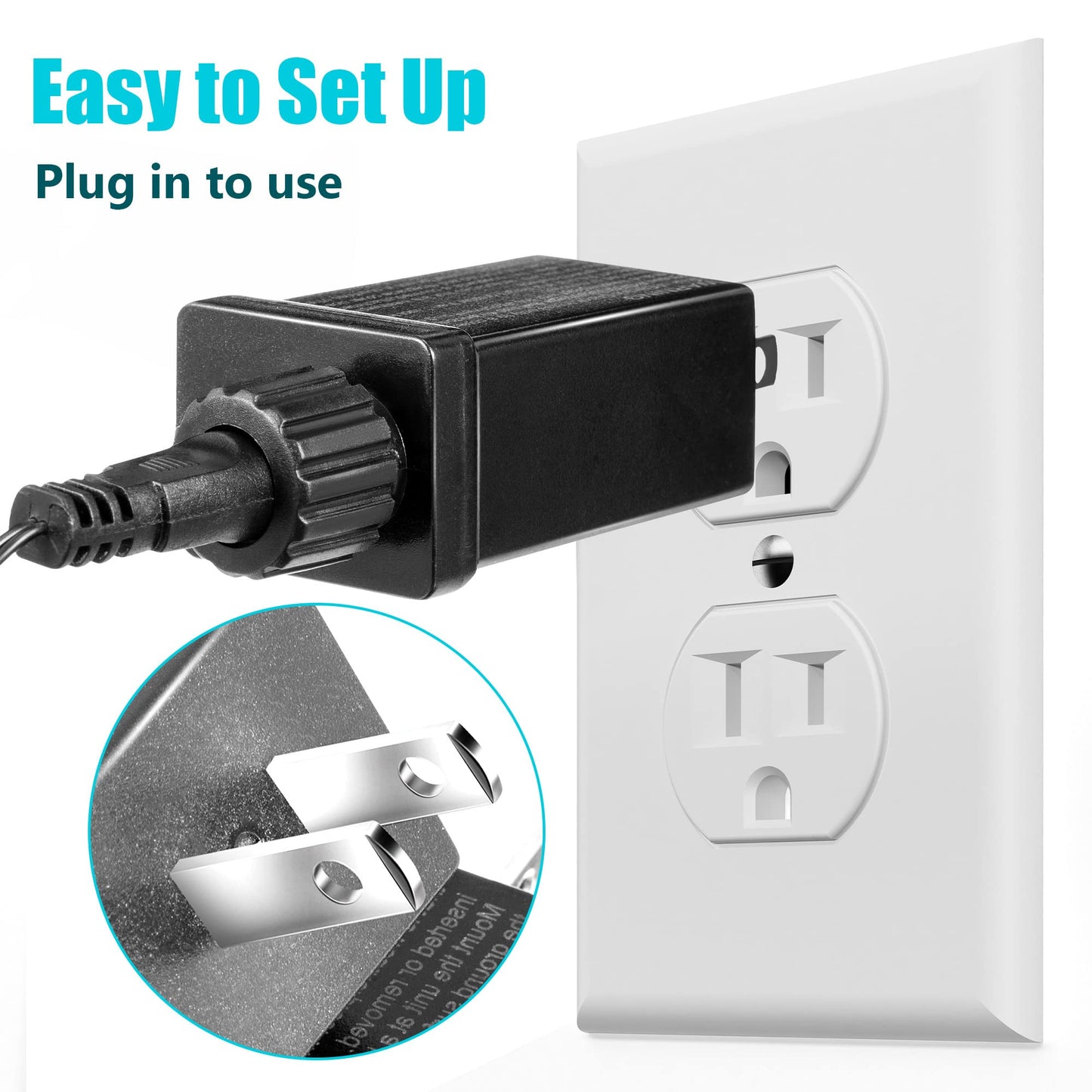 8 Pcs Replacement Yard Inflatable Adapter Power Supply Adaptor 12Vdc 1.0A Class 2 Power Supply for Halloween Christmas Inflatable Decorations