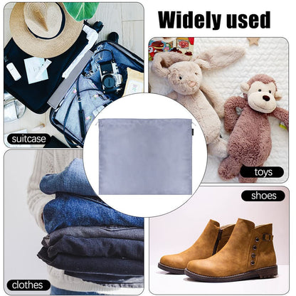 2 Pack Dust Bags for Handbags Silk Dust Cover Bag for Handbags Purses Shoes, Dustproof Drawstring Bag Travel Storage Pouch (Grey)