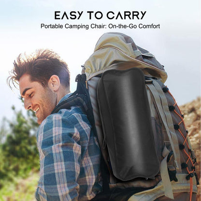 JITOOW Camping Chairs, Portable Camping Chair with Headrest and Storage Bag, Lightweight Foldable Chair for Outside Camping, Hiking, Travel, Beach and Sports