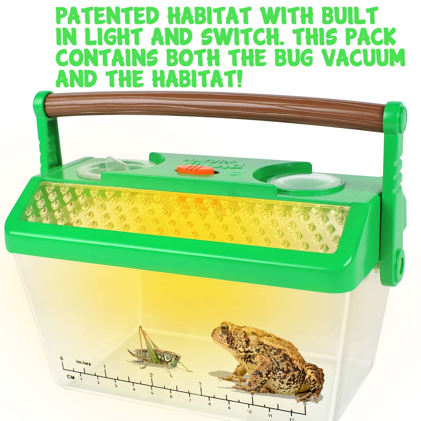 Nature Bound Bug Catcher Vacuum with Light Up Critter Habitat Case | Eco-Friendly Outdoor Toys for Kids | Includes Vacuum and Cage | Bug Vacuum for Kids Toy | Bug Catcher Vacuum