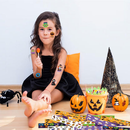 100 Sheets & 1200+PCS Cute Halloween Stickers for Kids - Halloween Party Gifts & Decoration