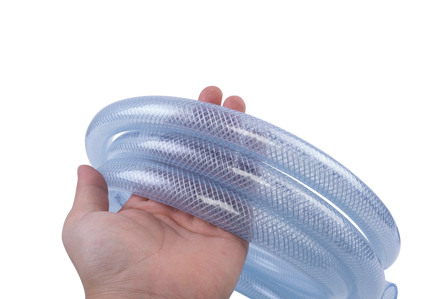 JUNZHIDA High Pressure Braided Clear Flexible PVC Tubing 3/4" ID,10ft