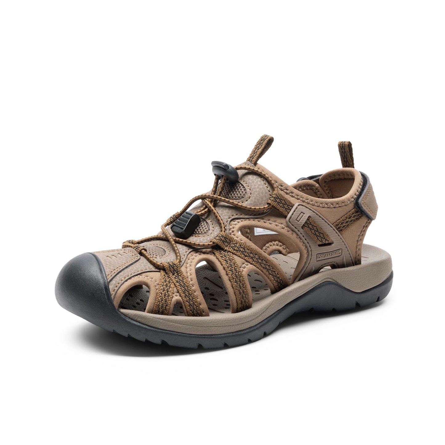 DREAM PAIRS Women's Hiking Sandals Adventurous Summer Sports Shoes Outdoor,Size 8,Khaki,DWUMST2502