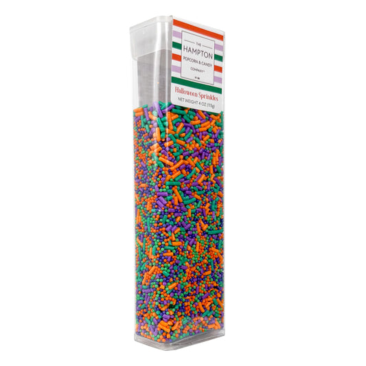 Green, Purple & Orange Sprinkles Jimmies 4 oz, Halloween Sprinkles For Baking, Ice Cream & More, The Hampton Candy Company