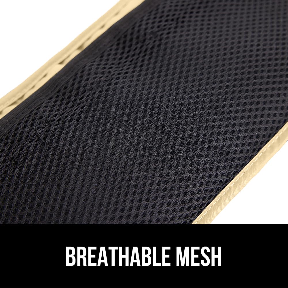 GORILLA GRIP 4 Pocket Secure RFID Blocking Money Belt, Anti Theft Hidden Fanny Pack for Passport and Credit Cards, Water Repellent Travel Pouch for Men Women with Adjustable Waist and Zippers, Sand