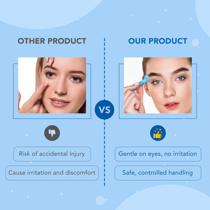 OptiWand - Portable Soft Contact Lens Removal & Insertion Tool - Silicone Rubber Eye Lens Inserter & Remover Device with Pincher End & Finger Grips - Safe & Easy to Use, Travel Size – 1.75"