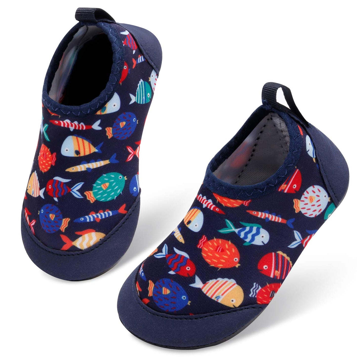 L-RUN Toddler Walking Shoes Barefoot Skin Aqua Socks Navy 0-6 Months=EU15-16