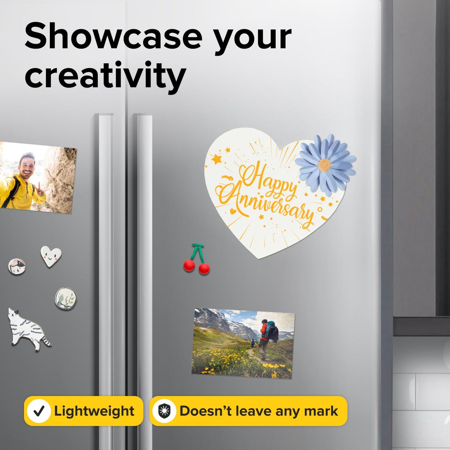 Hyper-Sticky Magnets with Adhesive Backing - 110pcs 0.8x0.08 Strong Magnetic Squares for Whiteboard Fridge - Science Education Magnets - Easy-to-Cut Stickers - Teacher Must Have - Teacher Supplies