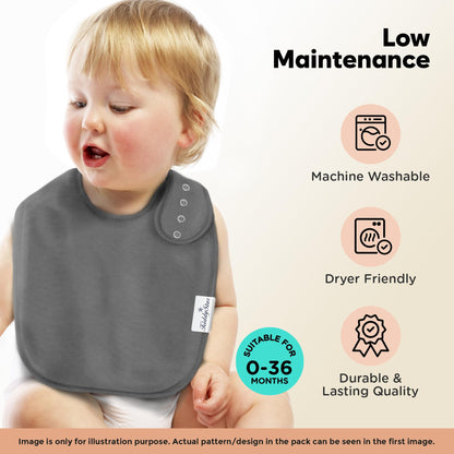 KiddyStar Premium Drool Bibs – Organic Cotton, 2 Layers, Absorbent, Adjustable, Soft Bandana Bibs for Toddlers