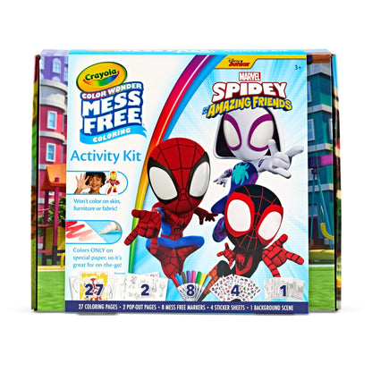 Crayola Color Wonder Spidey and His Amazing Friends Kit, Mess Free Coloring, Spiderman Coloring Pages & Stickers, Spiderman Toy, Kids Gift