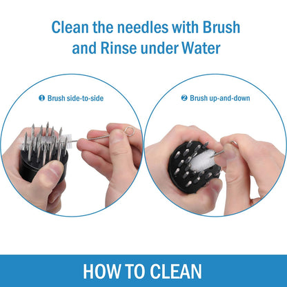 KUCCOON Meat Tenderizer Tool Stainless Steel Needle Ultra Sharp 24 Blades Tenderizer Tool for Tenderizing Beef Chicken Steak Veal Pork