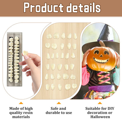 56 Pcs False Teeth Dental Complete Acrylic Resin Denture Teeth, 2 Set Whole Teeth Synthetic Polymer Denture Tooth, 23 Shade A2 Upper + Lower Dental Materials for Replacement, DIY, or Halloween