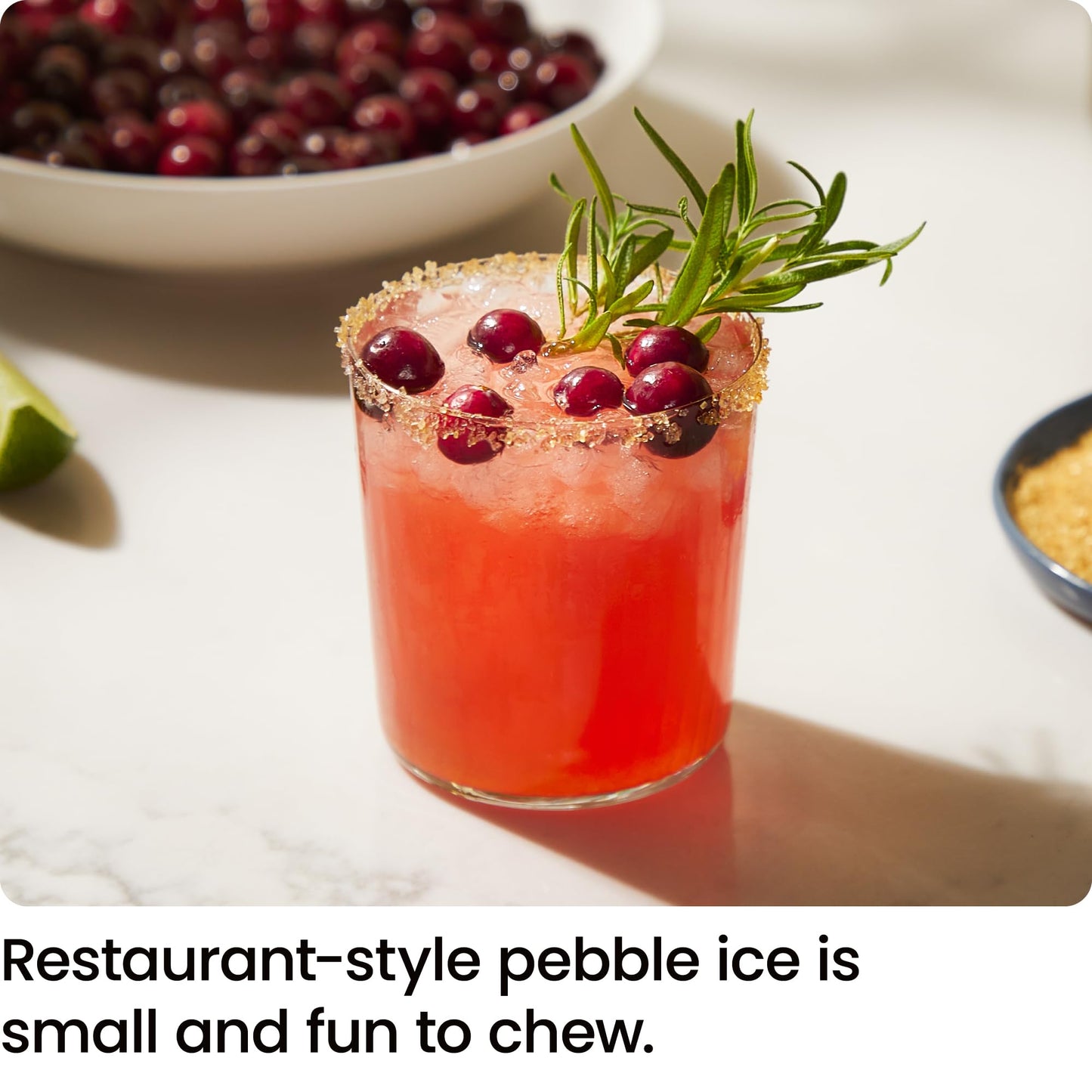 Iceman Pebble Ice Machine, Countertop Nugget Ice Maker Produces Chewable Pellet Ice in 20 Minutes, Makes 33lbs/Day, with One-Touch Cleaning Function and Ice Scoop/Basket Included – Stainless Steel