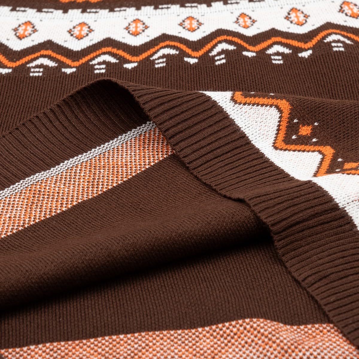 Fall Halloween Knitted Sweater for Women Winter Holiday Xmas Christmas Pullover Sweatshirt Tops(Halloween-Z-Brown,M)