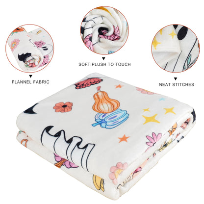 Fall Halloween Blanket Halloween Throw Blankets and Throws Fall Pumpkin Throw Blanket Super Soft Cozy and Plush for Couch and Chair(50" x 60")