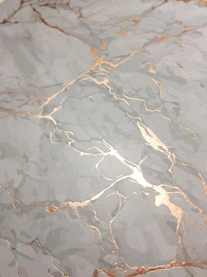 Dainty Home Marble Cork Place Mats Round Rose Gold 15"x15" Set of 2 Washable Placemats Heat Resistant Placemats Non Slip Table Placemats