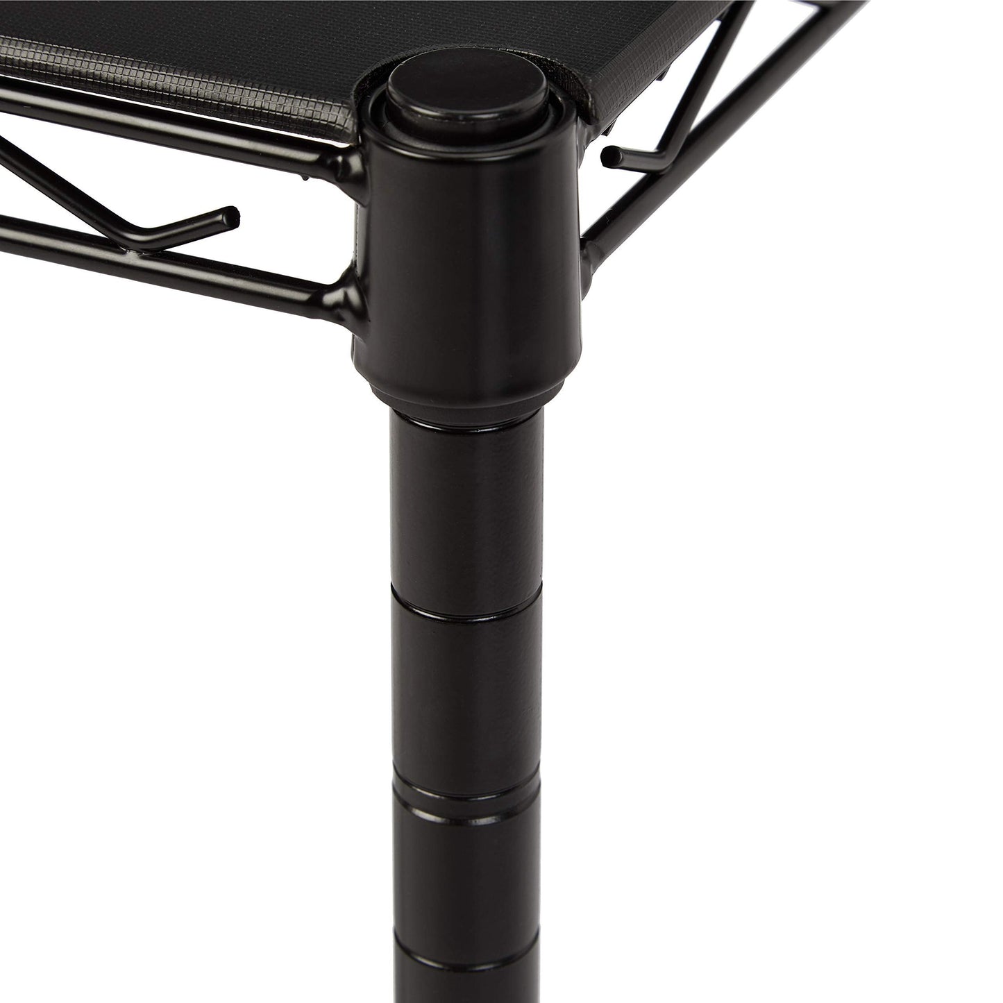 Amazon Basics 3-Shelf Adjustable Heavy Duty Steel Wire Rack Storage Shelving Organizer for Kitchen, Garage, 23.2" L x 13.4" W x 30" H, Black