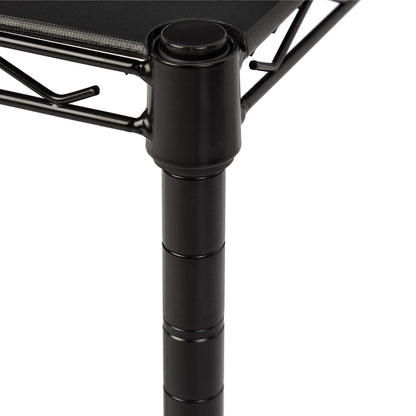 Amazon Basics 3-Shelf Adjustable Heavy Duty Steel Wire Rack Storage Shelving Organizer for Kitchen, Garage, 23.2" L x 13.4" W x 30" H, Black