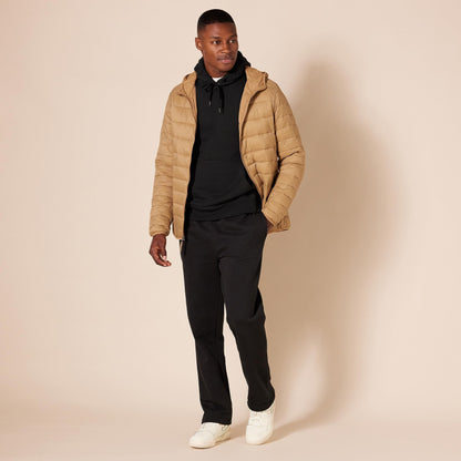 Amazon Essentials Men's Pullover Sweatshirt Hoodie, Big & Tall Options Available, Black Heather, X-Large