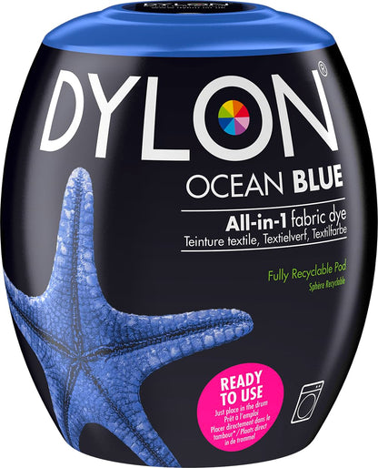 Dylon Fabric Dye Pod, Ocean Blue 350g (Pack of 1), 12 Ounce