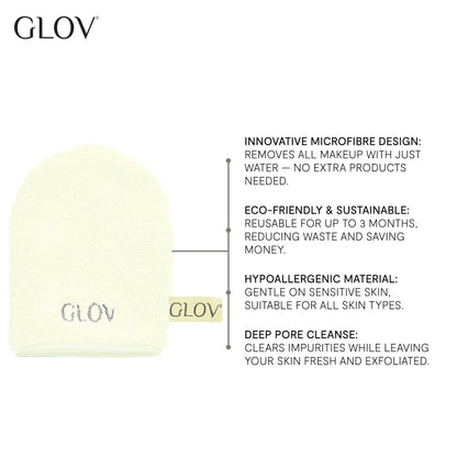 GLOV On-The-Go Makeup Remover Glove, Ivory, 31 Grams