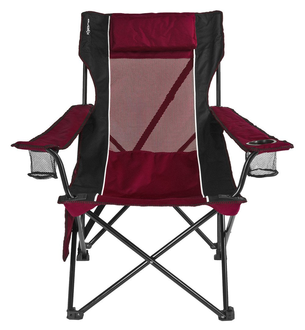 Kijaro Sling Folding Camping Chair - Enjoy the Outdoors in this Outdoor Chair with a Built-In Cup Holders and Side Organizer - Includes a Detachable Pillow – Red Rock Canyon