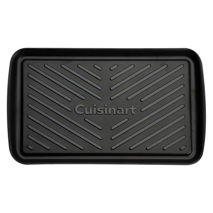 Cuisinart Grilling Prep & Serve Trays, 17x10.5 inch BBQ Tray Safe for Food Handling, 2 Dishwasher Safe Nesting Trays Black & Red, Perfect Grilling Accessories for Cooked & Raw Meat, Fits 6 Burgers