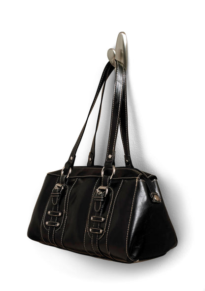 Command Medium Brushed Nickel Hooks, 2 Wall Hooks and 4 Command Strips, Damage-Free Hanging with Adhesive, No Tools Hanging Home and Room Decor, Holds up to 3 lb