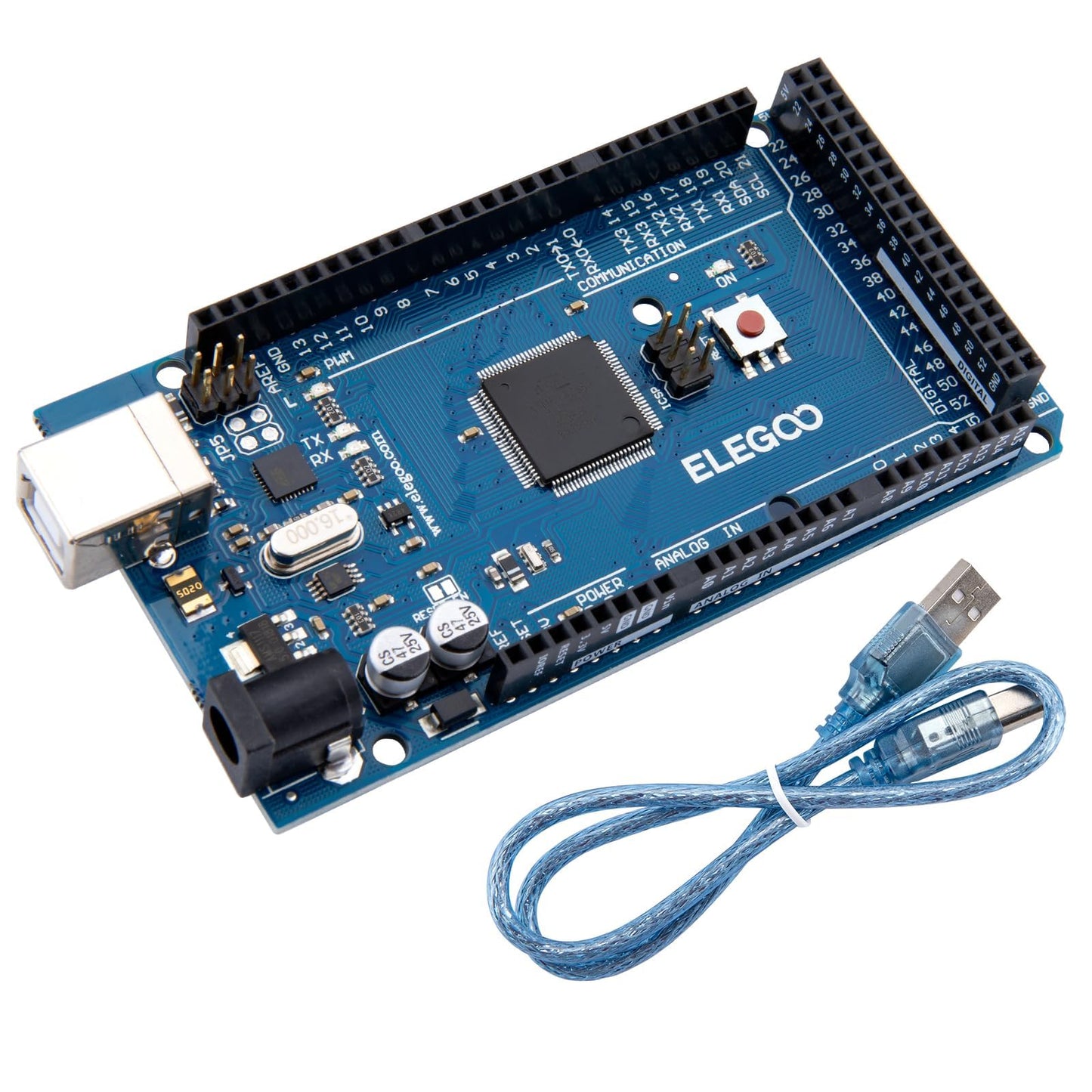 ELEGOO MEGA R3 Board ATmega 2560 + USB Cable Compatible with Arduino IDE Projects RoHS Compliant