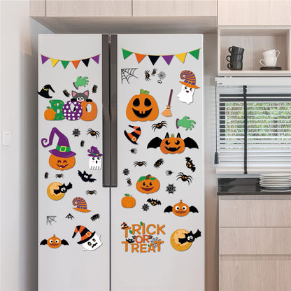 232 Pcs Halloween Decorations Window Clings Decals, 10 Sheet Large Halloween Black Spiders/Cute Pumpkins Stickers Decorations, Halloween Window Stickers for Kids/School/Home/Office Supplies
